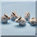 P23. Tiny Herend porcelain rabbits. 